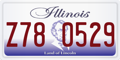 IL license plate Z780529