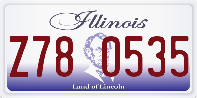 IL license plate Z780535