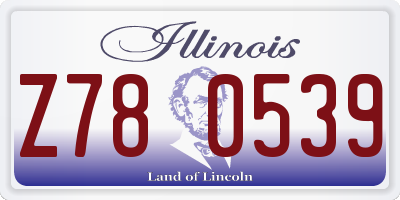 IL license plate Z780539