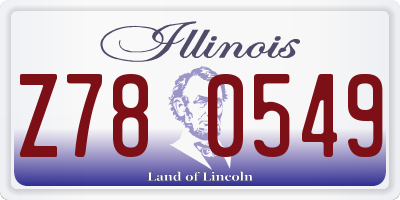 IL license plate Z780549