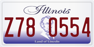 IL license plate Z780554