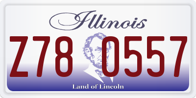 IL license plate Z780557