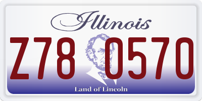IL license plate Z780570