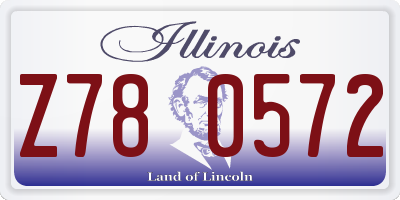 IL license plate Z780572