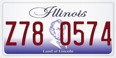 IL license plate Z780574