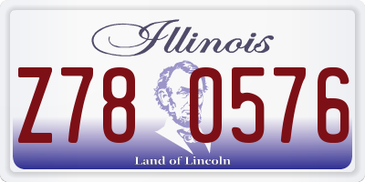 IL license plate Z780576