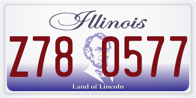 IL license plate Z780577
