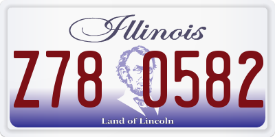 IL license plate Z780582