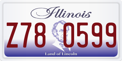 IL license plate Z780599