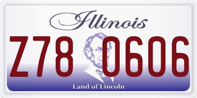 IL license plate Z780606