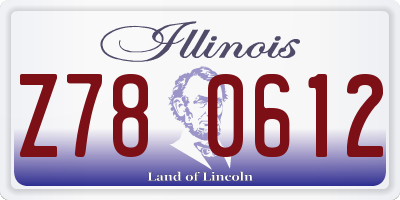 IL license plate Z780612