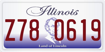 IL license plate Z780619
