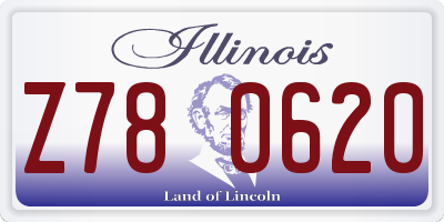 IL license plate Z780620