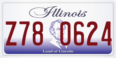 IL license plate Z780624
