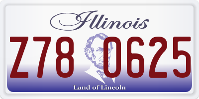 IL license plate Z780625
