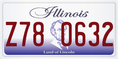IL license plate Z780632