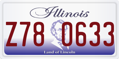 IL license plate Z780633