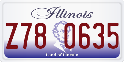IL license plate Z780635