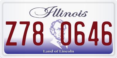 IL license plate Z780646