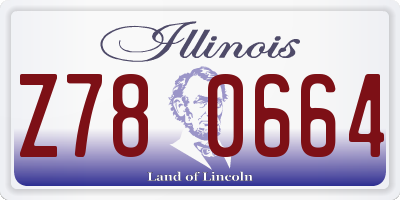 IL license plate Z780664