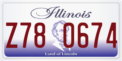 IL license plate Z780674