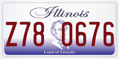 IL license plate Z780676