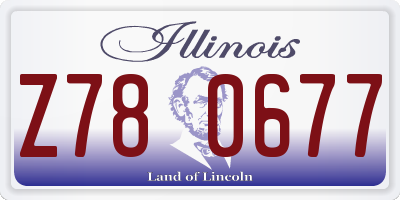 IL license plate Z780677
