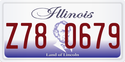 IL license plate Z780679