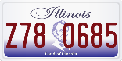 IL license plate Z780685