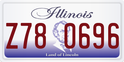 IL license plate Z780696