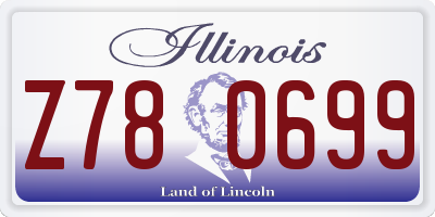IL license plate Z780699