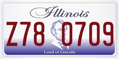 IL license plate Z780709