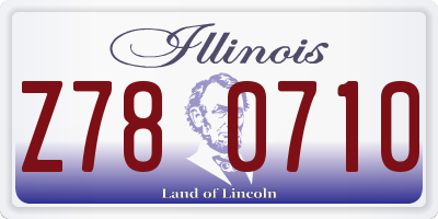 IL license plate Z780710