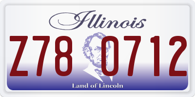 IL license plate Z780712