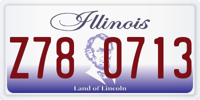 IL license plate Z780713