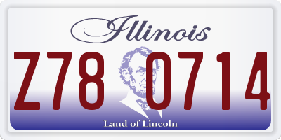 IL license plate Z780714