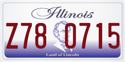 IL license plate Z780715