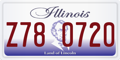 IL license plate Z780720