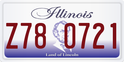 IL license plate Z780721