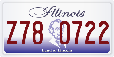 IL license plate Z780722