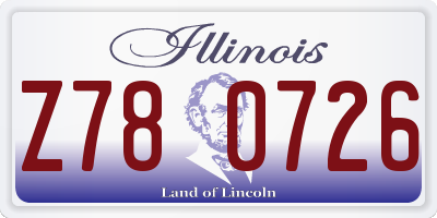 IL license plate Z780726