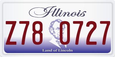 IL license plate Z780727