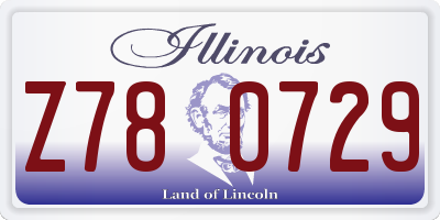 IL license plate Z780729