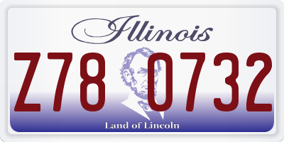 IL license plate Z780732