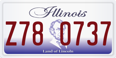 IL license plate Z780737