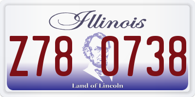 IL license plate Z780738