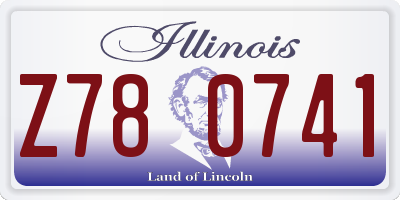 IL license plate Z780741