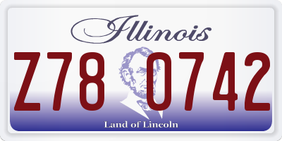IL license plate Z780742