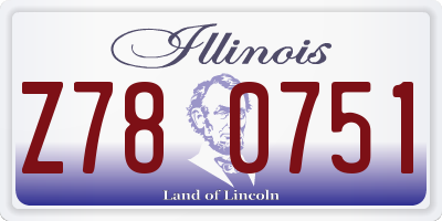 IL license plate Z780751