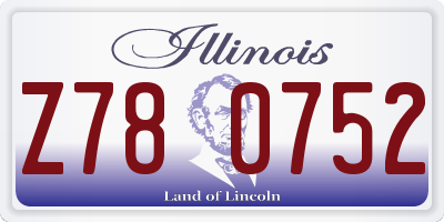 IL license plate Z780752